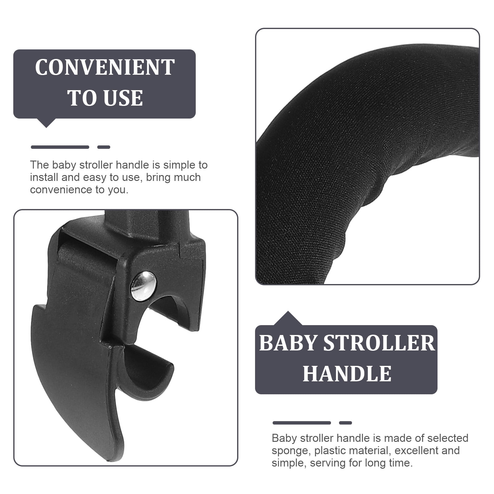 Monyance stroller handle extender Adjustable Stroller Bumper Bar Armrest Handle Accessories(16.93X11.42X1.18Inches)