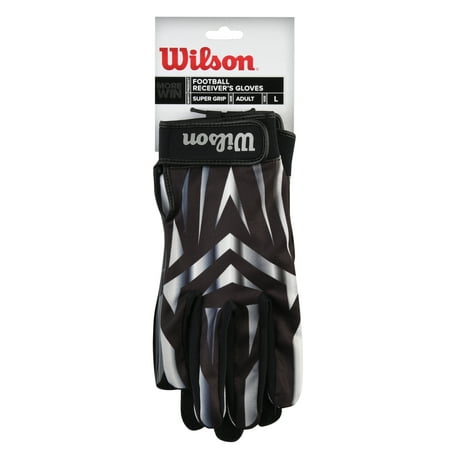 Wilson Receiver Football Gloves, Adult, Large