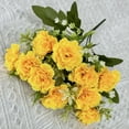 thumbnail image 3 of Mdesiwst 10 Head Artificial Carnation Flower with Stem Home Office Table Centerpiece Wedding Faux Flower Branch Floral Arrangement Decoration, 3 of 7