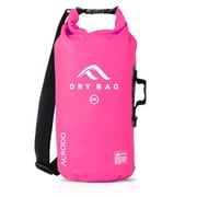 Acrodo Beach Bag - Dry Bag - Heavy Duty Waterproof Bag or Waterproof Pouch (20 Liter, Pink)