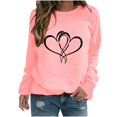 thumbnail image 2 of Meichang T-Shirts Cœur d'Amour pour Femmes T-Shirts de la Saint-Valentin Hauts Col Rond de Vacances T-Shirts Graphiques Cœur d'Amour Pull à Manches Longues en Solde Cadeaux de la Saint-Valentin, 2 of 3