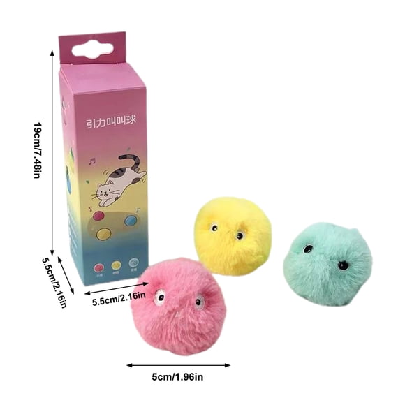 Juguete para gatos con bola de hierba gatera de felpa, bola de hierba gatera de felpa para gatos, juguetes interactivos para gatos, rendimiento lleno de energía