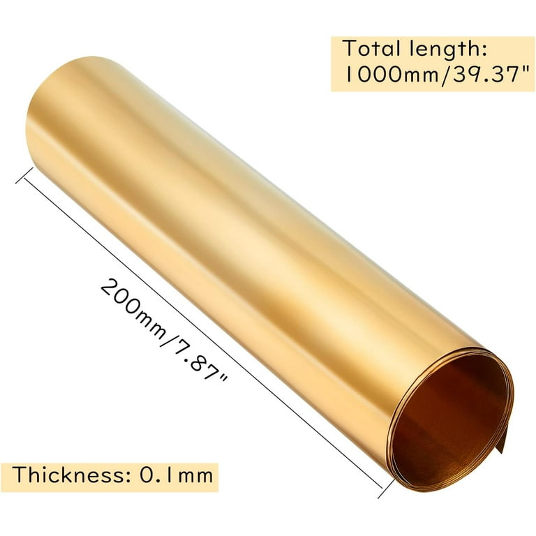 10m Long Brass Foil Belt Metal Sheet Plate Model Making 0.01mm-0.2mm Thick