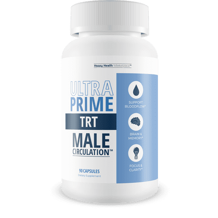 Ultra Prime TRT BloodFlow Booster - Our Best Mens Blood Flow Care Formula - Healthy Blood Flow Supplement for Men - Circulation and Vein Support for Healthy Legs - Circulation and Vein Supplements