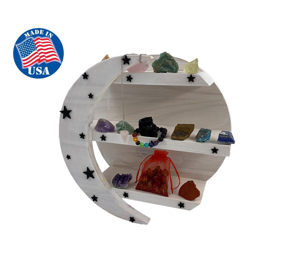 Moon Shelves, Boho Decor, Shelf For Crystal, Moon Shelf, Wall Decor