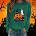 thumbnail image 2 of Enjoytime Halloween Sweatshirt for Women Ghost Pumpkin Print Long Sleeve Pullover Tops Cute Casual Crewneck Sweatshirts, 2 of 5