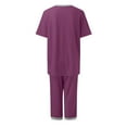 thumbnail image 6 of LEKODE Sweat Pants and Hoodie Set Women Matching Sweat Set Two Piece Tracksuit for Women Sets for Women Sets 2 Piece Outfits Shirt Pants Streetwear Home Sets Two Piece Sets for Women Dressy Purple S, 6 of 6
