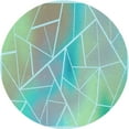 thumbnail image 1 of Ahgly Company Tapis Rond Lavable en Machine Intérieur Transitionnel Bleu Cadet Vert, 5 Pieds Rond, 1 of 7
