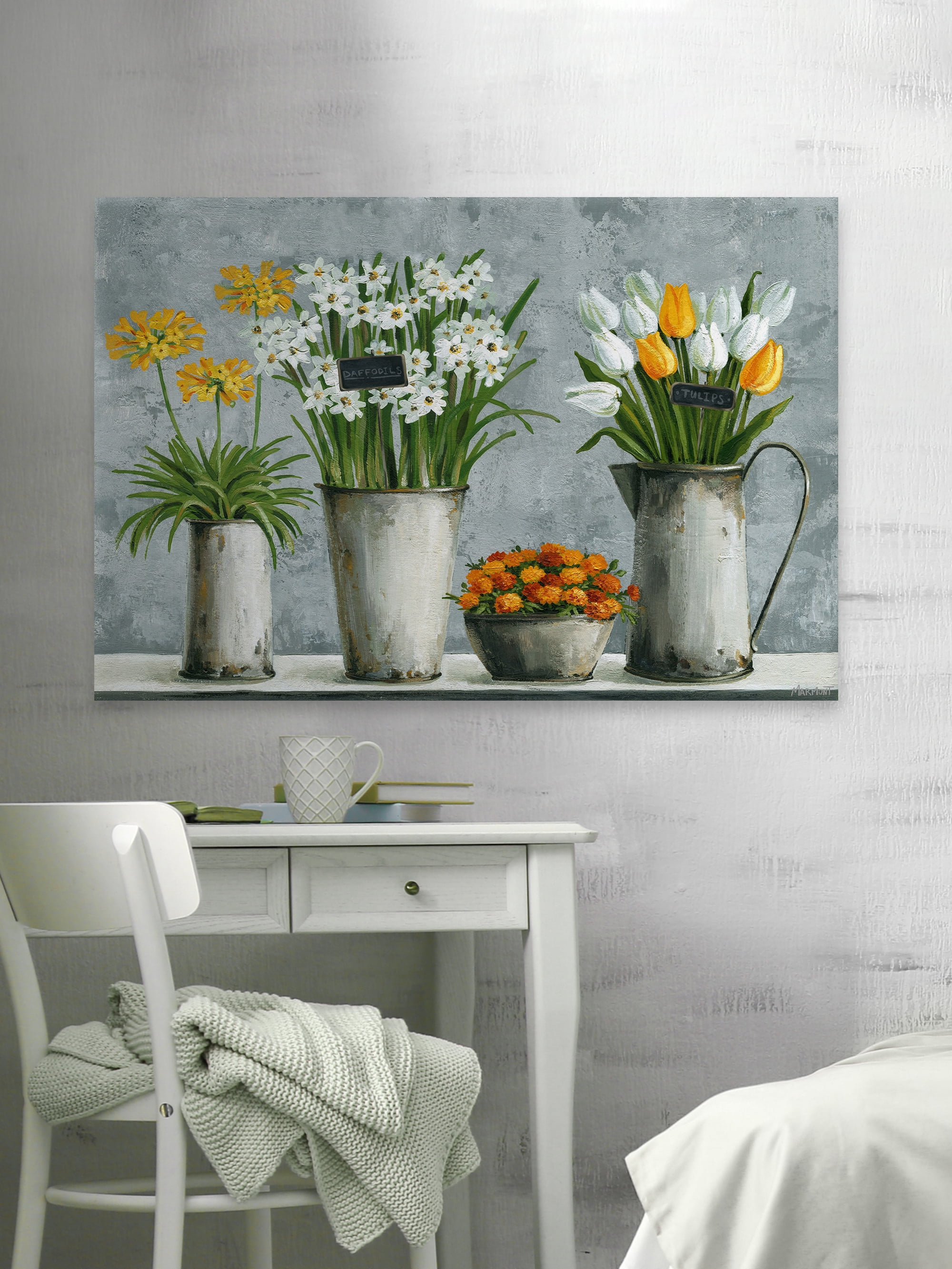 Marmont Hill My Lovely Flowers Canvas Wall Art, 20" x 30"