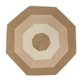 thumbnail image 2 of Better Trends 48" Octagonal Braided Rug 100% Polypropylene Durable and Stain Resistant Reversible Indoor Area Utility Rug, Country Stripe Collection - Straw Stripe, 2 of 2