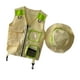 thumbnail image 1 of Chaleco de explorador para niños, sombrero, juego de rol, disfraz de cosplay, conjunto de pesca para niños Verde, 1 of 9