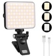 thumbnail image 2 of POINTERTECK 80 LED Haute Puissance Rechargeable Lumière Vidéo à Clip avec Clip avant Arrière Réglable 2 Modes d'Éclairage pour Téléphone Android iPad Laptop pour Maquillage TikTok Selfie Vlog Vidéoconférence, 2 of 10
