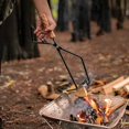 thumbnail image 1 of Iron Charcoal Tongs Outdoor Camping Bonfire BBQ Firewood Clip Tool Stovse Fire Charcoal Tongs Wood Handle Firewood Clamp, 1 of 4