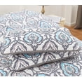 thumbnail image 6 of Hannah Linen Dark Grey Azita Microfiber Quilt, Twin - Breathable (3 Count), 6 of 6