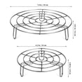 thumbnail image 3 of 2 Pcs Steam Rack Round Cooling Rack Stainless Steel Steaming Rack Steam Tray Steamer Stand for Pot, 3 of 8