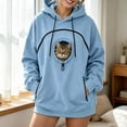 thumbnail image 6 of lcziwo Cat Pouch Hoodie for Women Light Blue Pet Hoodies Oversized Dog Carrier Hooded Sweatshirt with Carrying Pockets 2026 Light Blue,L, 6 of 8