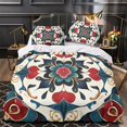 Abstract Pattern Duvet Cover Set Bohemian Style Bed Cover Set Girls