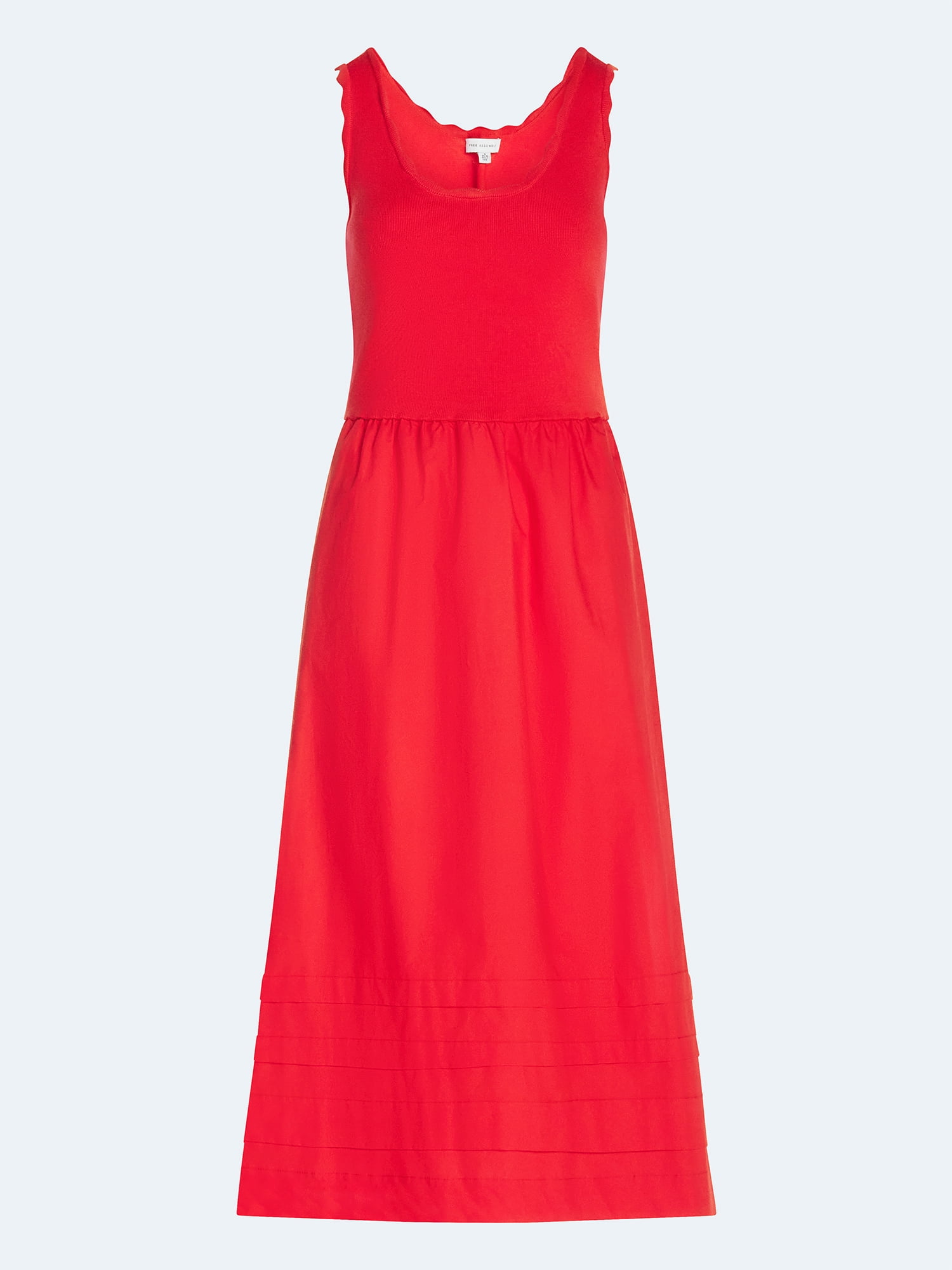 Free Assembly Women's and Women's Plus U-Neck Mixy Dress, Sizes XS-4X