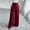 (Fashion 136)Wine, variant on Women's High Waist Wide Leg Pants Double Breasted Button Detail Formal and Office Wear Pants with Pockets