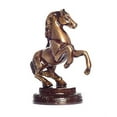 thumbnail image 2 of Brass World Antique Brass Horse with Uplifted Legs Standing Horse Tableware Showpiece Home Décor, 2 of 4