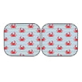 thumbnail image 3 of Uemuo Cute Red Crabs With Nautical Printed 2 PCS Car Windshield Sun Shade, Auto Sun Heat and UV Rays Blocker, Foldable Automotive Front Window Sunshade Protector, 3 of 7