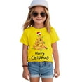 thumbnail image 2 of Ulanda Toddler Christmas Shirts Girls Boys Christmas Tree Cake T Shirt Kids Xmas Tee Short Sleeve Tops (Yellow, 11-12 Years), 2 of 6