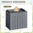 thumbnail image 4 of PRZL 31 Gallon Resin Deck Box Waterproof Indoor Outdoor Storage Boxes for Patio Furniture Cushions and Garden Tools (Gray, 31gallon-2 Packs), 4 of 15