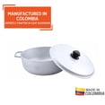 thumbnail image 4 of Caldero tradicional IMUSA de 7.5 cuartos, natural, hecho en Colombia, con tapa para cocinar y servir, plateado, 4 of 5
