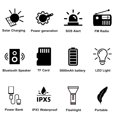 thumbnail image 4 of 5000mah Power Bank Weather Alert Am Fm Noaa Portable Solar Crank Hand Crank Radio WD.WDQZL Hogar, 4 of 6