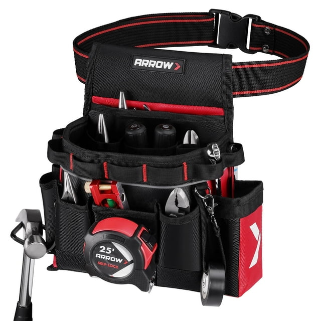 Cinturón de herramientas ARROW Heavy-Duty Electrician con 10 bolsillos