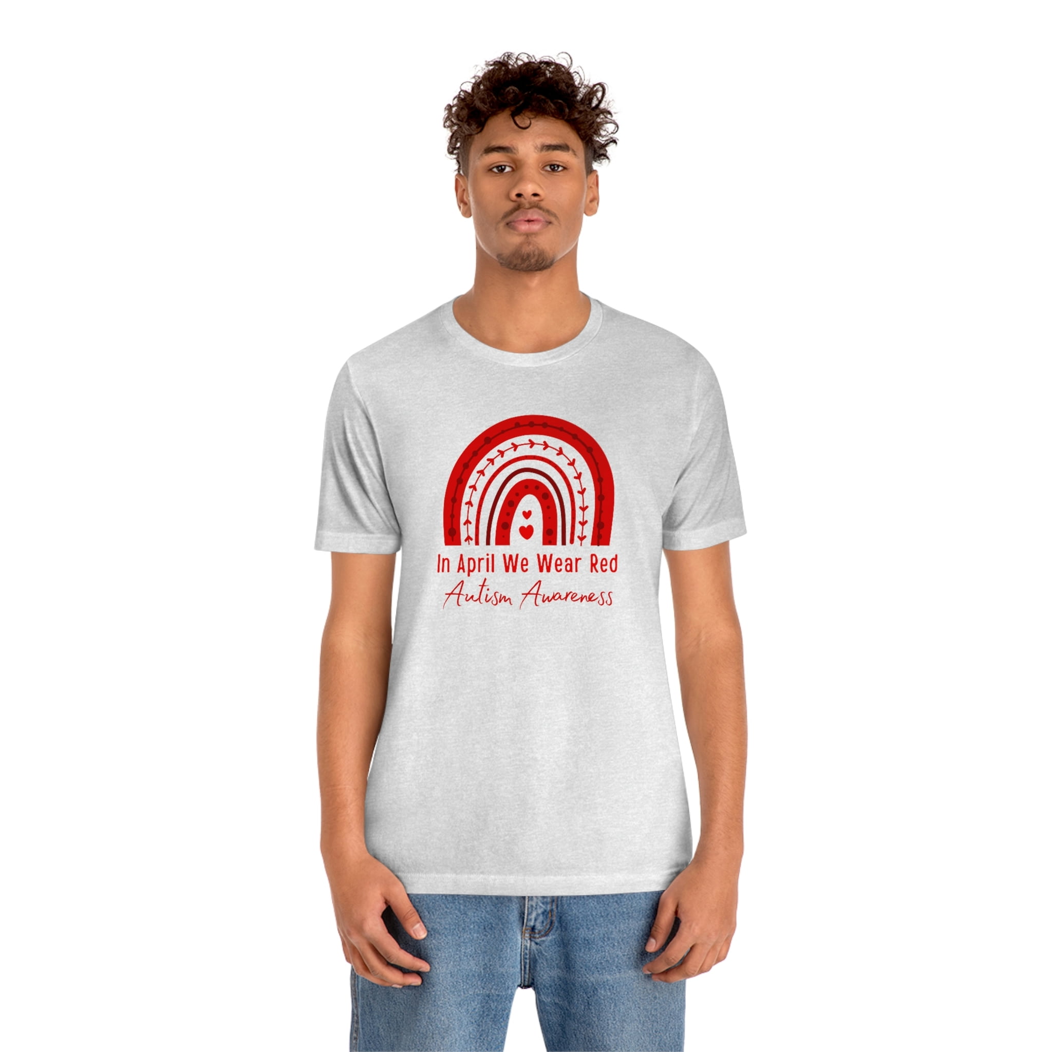 In April We Wear Red for Autism Awareness Shirt