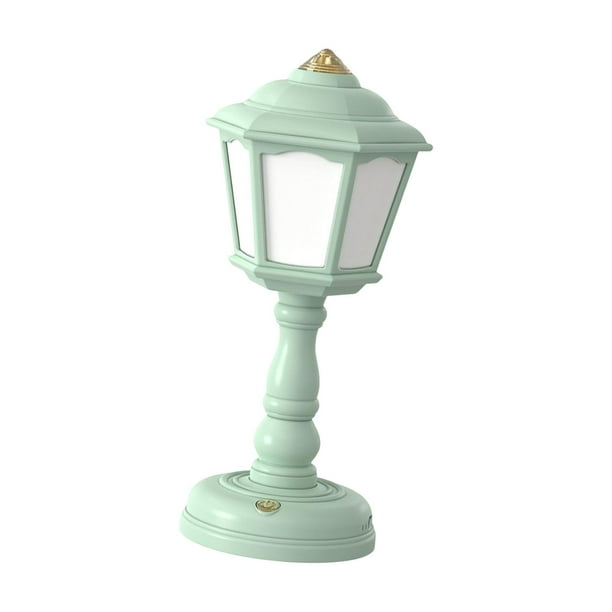 Mini lámpara de mesa Zulema lámpara de escritorio retro verde