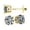 Sterling Silver Hypoallergenic - Yellow Gold Plated, variant on 14K Solid Gold Post & Sterling Silver Made with Swarovski 4 Prong CZ Stud Earrings - Rose Gold Plated - 4.5mm - 0.80cttw