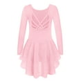 thumbnail image 4 of Oudiya Girls Long Sleeve Ballet Leotards with Shinny Skirts Criss-Cross Back Dance Dresses for Kids 3-11Y, 4 of 7