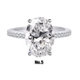 thumbnail image 3 of Baohd Large oval platinum plated zircon ring, 3 of 8