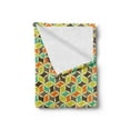 thumbnail image 2 of Colorful Soft Flannel Fleece Blanket, Retro Hipster Fashion Geometrical Abstract Shapes in Different Colors Simple Tile, Cozy Plush for Indoor and Outdoor Use, 60" x 80", Multicolor, by Ambesonne, 2 of 5