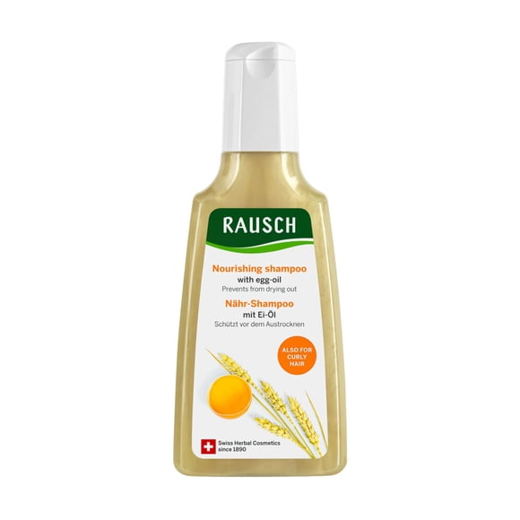 Champú nutritivo con aceite de huevo Rausch 200 ml - Para la estructura del cabello seco - Tratamiento del cuero cabelludo - Calma y regula - Cuidado personal alemán