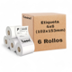thumbnail image 1 of 6 Rollos de Etiquetas Térmicas Blancas Koovi 4x6 Pulgadas (102x165 mm) - 300 Etiquetas por Rollo, Alta Definición y Adhesión, 1 of 5