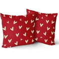thumbnail image 2 of Valentines Day Pillow Covers 18x18 Set of 2 Red Love Heart Holiday Decorative Throw Pillows Romantic Valentine Themed Gifts Pillowcase Cotton Square Cushion Cover Decor for Home Couch Bed Soft, 2 of 6