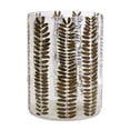thumbnail image 3 of Melrose Dried Rowan Leaf Glass Candle Holder - 8" - Green and Clear, 3 of 3