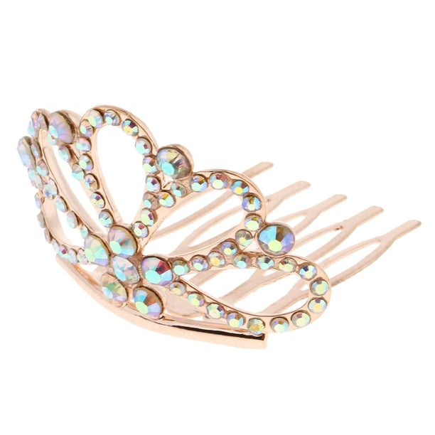 Mini tiara de princesa de cristal Sunnimix para el cabello