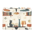 thumbnail image 7 of Yayeee Collapsible Cube Storage Bin with Lid Fabric Closet Decorative Basket with Handles, Cats Reading Pattern, 7 of 7