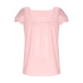 thumbnail image 2 of MAIHAN Shirts for Girls Solid T-Shirt Crewneck Ruched Side Slim Fit Shirt Cotton Summer Tshirts Soft Casual Tees, 2 of 5