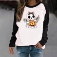 thumbnail image 7 of Womens Witch Halloween Sweatshirts Long Sleeve Funny Graphic Sweater Loose Pullover Crewneck T-Shirt Tops Khaki, L, 7 of 7