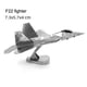 thumbnail image 4 of Avión de combate helicóptero F22 Boeing 747, avión de pasajeros, rompecabezas tridimensional, modelo ensamblado en metal, 4 of 6