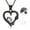 Black, variant on Personalize Stainless Steel Paw Print Heart Urn Pendant Pet Memory Necklace for Dog Cat Cremation Ashes Keepsake Memorial Jewelry