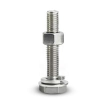 The Rocky Tools M8 Stainless Steel 304 Hex Head Grade 8 Bolts, and Nuts kit Flat Washer, Lock Washer, Nut Included 50mm Set of 14