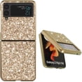 thumbnail image 4 of Compatible with Samsung Z Flip 4 Case Glitter Bling Samsung Galaxy Z Flip 4 Phone Case for Girls Cute Bumper Shockproof Protective Cases (Gold), 4 of 14