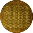thumbnail image 1 of Ahgly Company Indoor Round Persian Yellow Traditional Area Rugs, 3' Round, 1 of 4