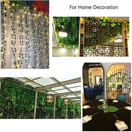 158ft 24 Strands Artificial Flowers Silk Fake Ivy Leaves Greenery Hanging Vine Plants Leaf Garland For Wedding Party Garden Home Wall Decor Canada - Greenery Home Decor Wall